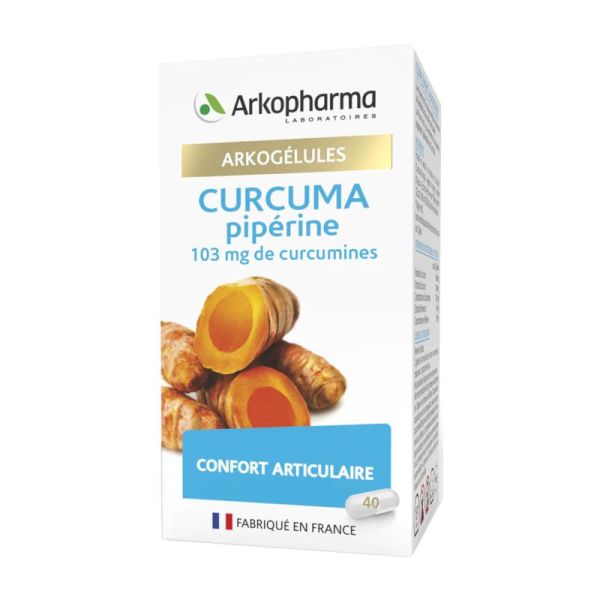 ARKOGELULES Curcuma Piperine 103mg de Curcumines - Bte/40 - Confort Articulaire