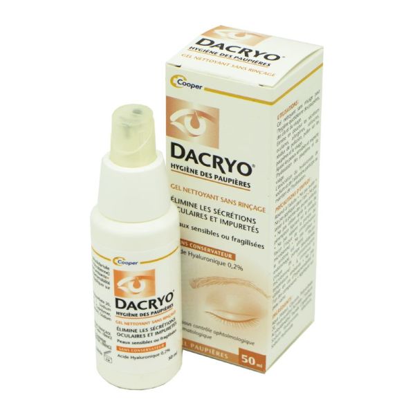 DACRYO Hygiène des Paupières 50ml - Gel Nettoyant Peaux Sensibles