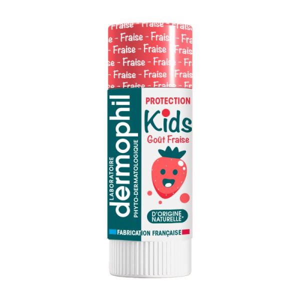 DERMOPHIL INDIEN PHYTO Kids Fraise Stick Lèvres 4g - Protection des Lèvres Enfants