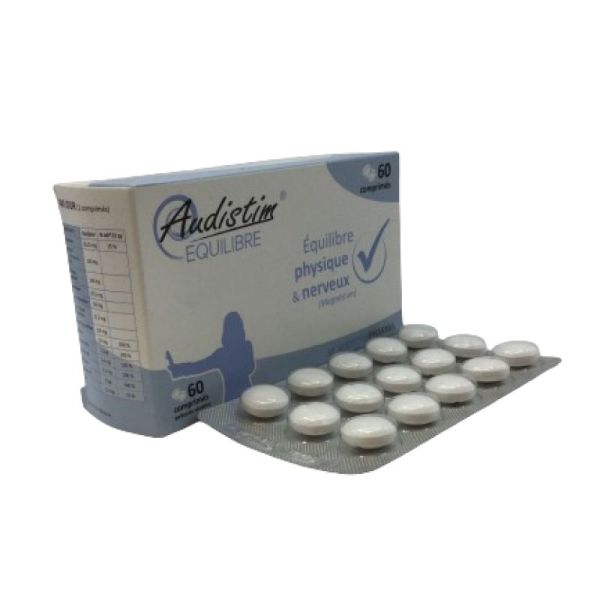 AUDISTIMPHARMA - Equilibre physique & nerveux (mangnésium) - 60 comprimés sécables - 3770009584067