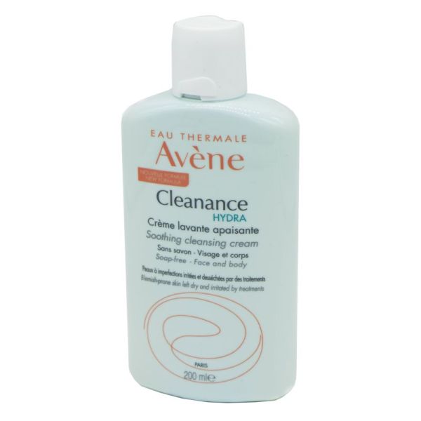 AVENE Cleanance Hydra - Crème Lavante Apaisante 200ml Peaux Desséchées Irritées par les Traitements