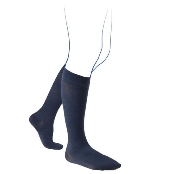 VENOFLEX City Confort Fil d' Ecosse Bleu Navy - Chaussette Pieds Fermés de Contention Homme Classe 2