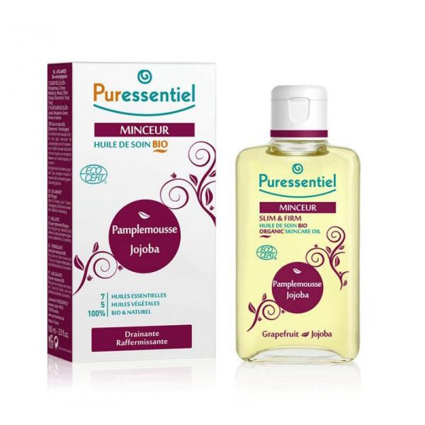PURESSENTIEL MINCEUR Huile de Soin Bio Minceur Pamplemousse/Jojoba aux 7 Huiles Essentielles - 100ml