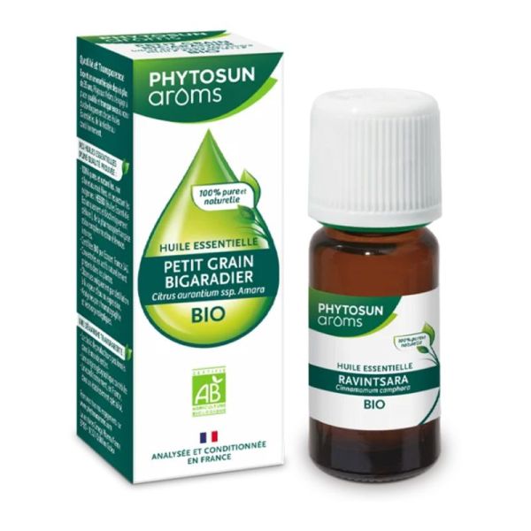 Huile essentielle Bio PETIT GRAIN BIGARADIER - Citrus aurantium Feuilles - Fl/10ml - PHYTOSUN AROMS