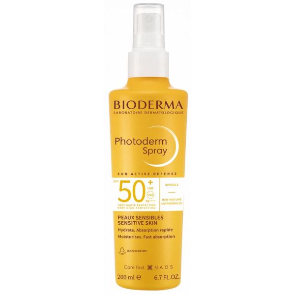 PHOTODERM Spray Invisible SPF50+ 200ml - Toutes Peaux Sensibles