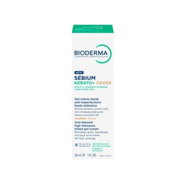 BIODERMA - SEBIUM KERATO + COVER - GEL CREME TEINTE - 30 ML
