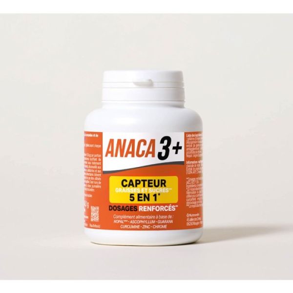 ANACA 3+ Capteur 5 en 1 Graisses et Sucres - Dosages Renforcés - Bte/120