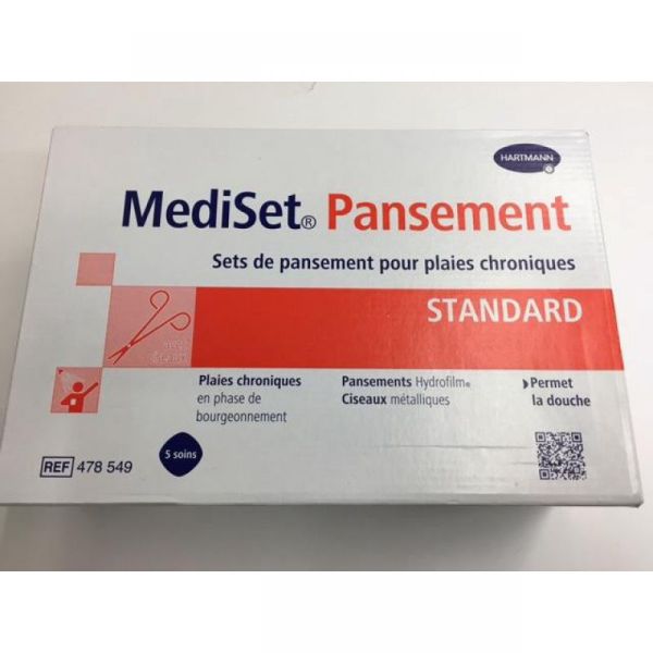 MEDISET Pansements Plaies Chroniques Standard - Set de Nettoyage et de Recouvrement des Plaies Chron