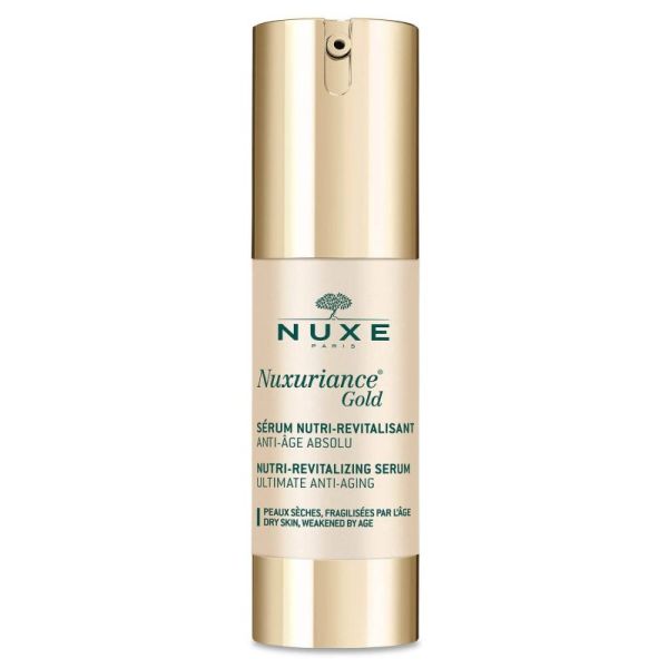 NUXE Nuxuriance Gold Sérum Nutri Revitalisant Anti Age Absolu - Peaux Sèches Fragilisées - 30ml