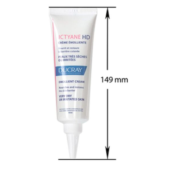 ICTYANE HD Crème Emolliente 50ml - Peaux Très Sèches, Irritées ou Atopiques