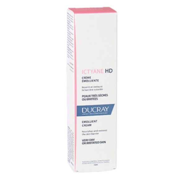 ICTYANE HD Crème Emolliente 50ml - Peaux Très Sèches, Irritées ou Atopiques