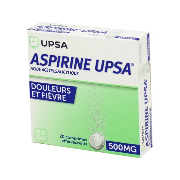 Aspirine UPSA 500 mg, 20 comprimés effervescents