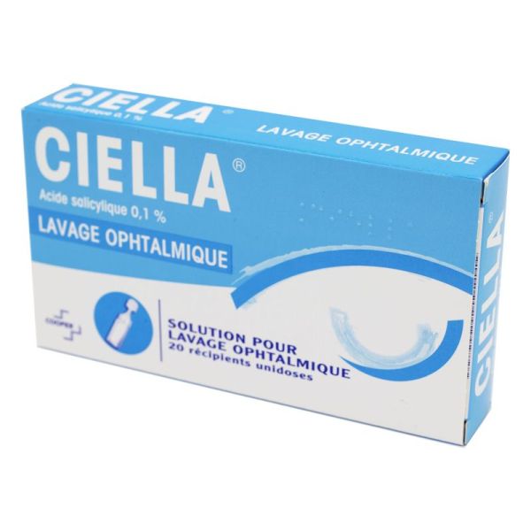 Ciella 0,1 %, solution pour lavage ophtalmique - 20 unidoses de 5ml