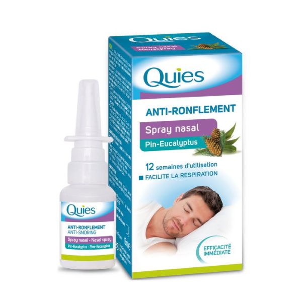 QUIES ANTI-RONFLEMENT Spray Nasal 15ml - Parfum Pin Eucalyptus