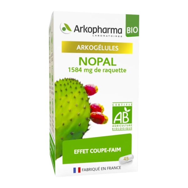 ARKOGELULES BIO Nopal 1584mg de Raquette - Bte/45 - Effet Coupe Faim - Dès 15 Ans