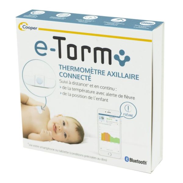 E-TORM Thermomètre Axillaire Connecté TC1 - Enfant de 0 à 7 Ans - 1 Unité