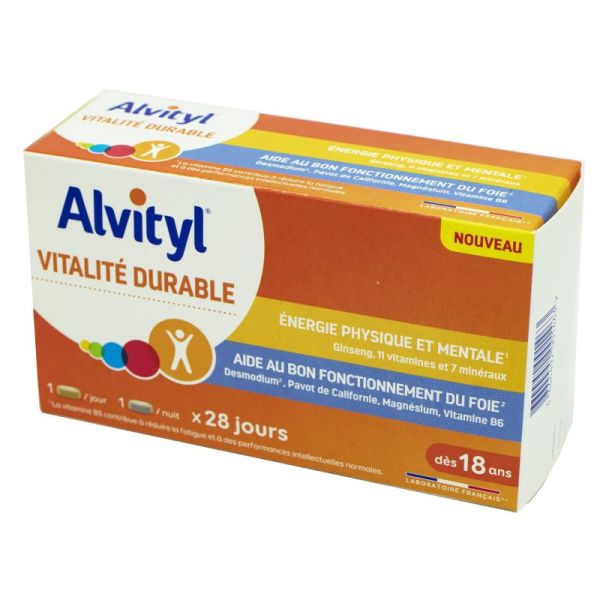 ALVITYL VITALITE DURABLE 28 Comprimés Jour + 28 Comprimés Nuit