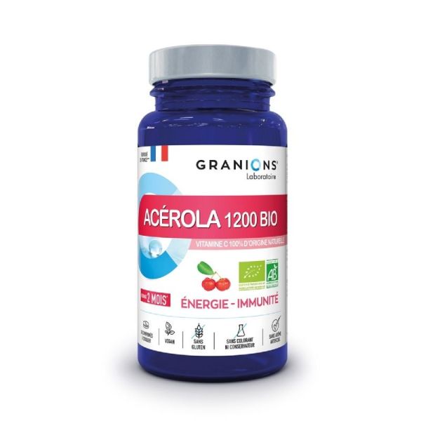 GRANIONS PILULIERS Acérola 1200 BIO 30 Comprimés - Energie, Immunité