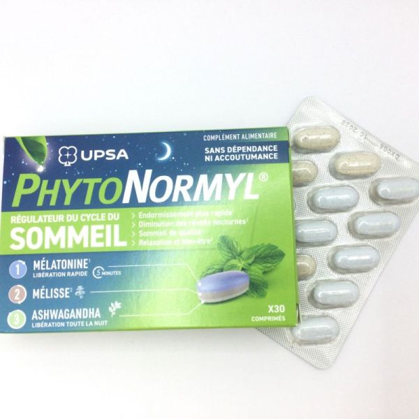 UPSA , PhytoNormyl, Régulateur du cycle du sommeil , 30 Comprimés , 3585550000849