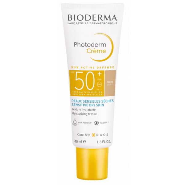 PHOTODERM Crème Claire SPF50+ 40ml - Peaux Claires Sensibles Normales à Sèches