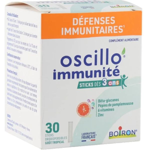 BOIRON OSCILLO IMMUNITE 30 Sticks dès 3 ans