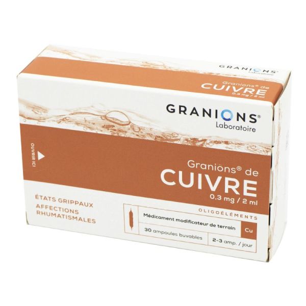 GRANIONS DE CUIVRE, solution buvable - 30 ampoules 2 ml