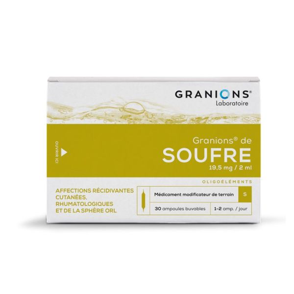 GRANIONS DE SOUFRE, solution buvable - 30 ampoules 2 ml