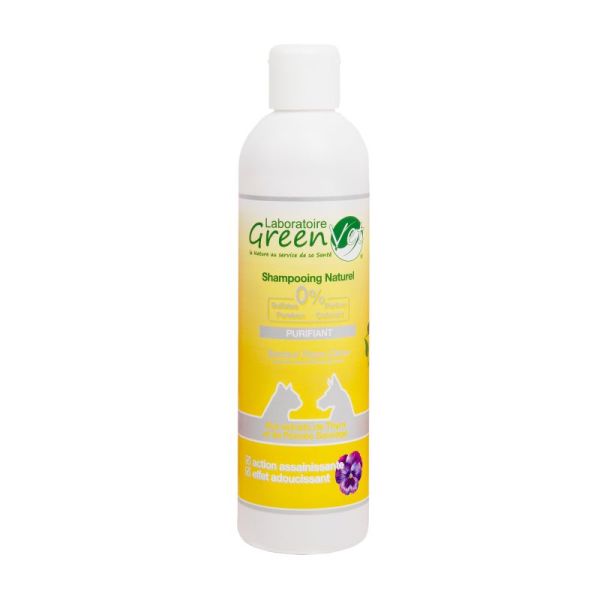Shampooing Naturel Purifiant 250ml Chat et Chien - Peau Abîmée ou Lésée - Action Assainissante
