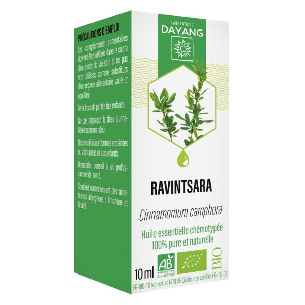 DAYANG BIO Huile Essentielle Chémotypée RAVINTSARA 10ml - Cinnamomum camphora