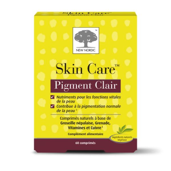 SKIN CARE Pigment Clair 60 Comprimés - Eclat du Teint, Taches Brunes, Hyperpigmentation
