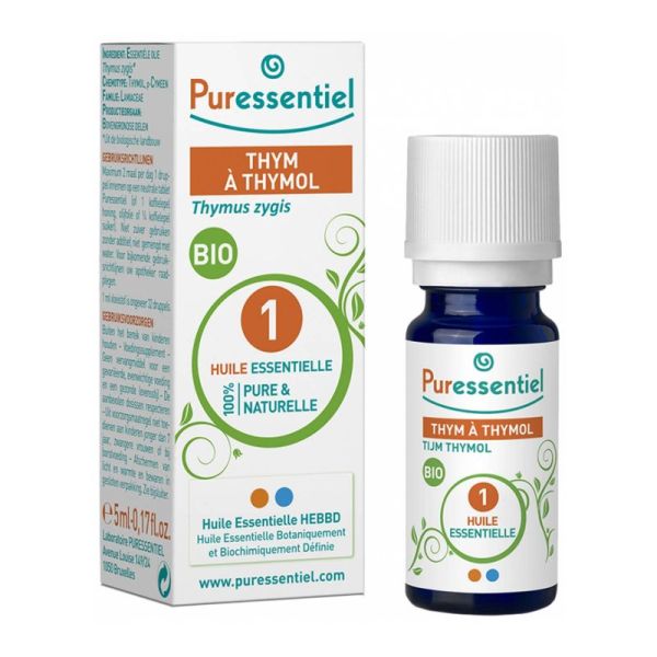 PURESSENTIEL BIO Thym à Thymol 5ml - Huile essentielle Thymus zygis