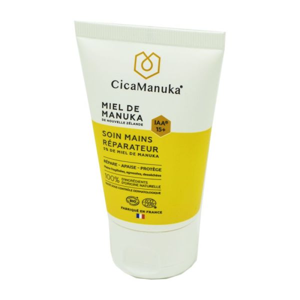 CICAMANUKA Crème Réparatrice Mains 50ml - Enrichi en Miel de Manuka lAA 15+