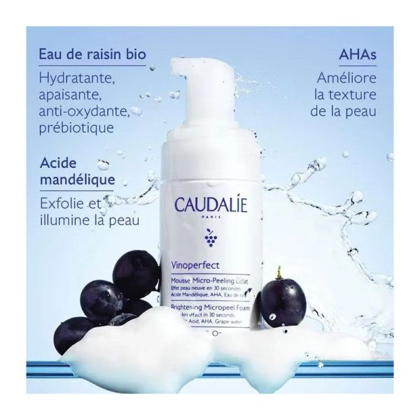CAUDALIE - vinoperfect - mousse micro peeling eclat 50mL