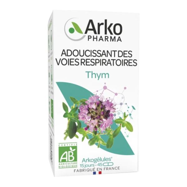 ARKOGELULES BIO Thym 975mg de Feuille - Bte/45 - Adoucissant des Voies Respiratoires