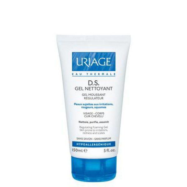 URIAGE DS Gel Nettoyant 150ml - Gel Moussant Régulateur Visage, Corps, Cuir Chevelu