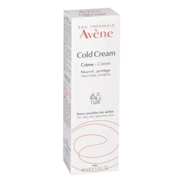 AVENE COLD CREAM  Crème visage 40ml - Peaux Sensibles Sèches à très Sèches