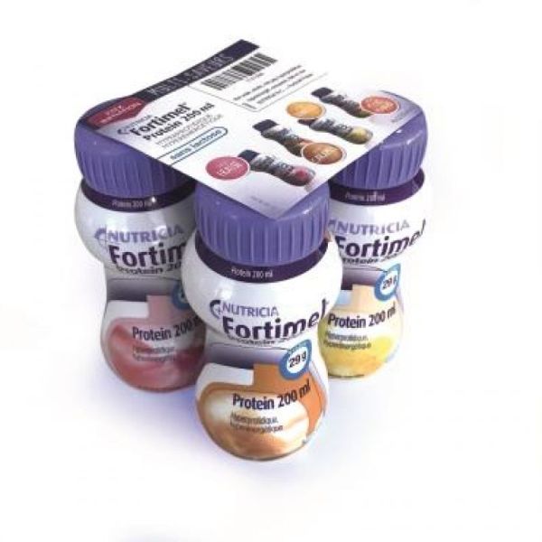 FORTIMEL Protein Multi Saveurs 200ml HP/HE - Complément Nutritionnel Hyper Protidique et Hyper Energ