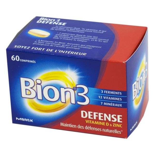 BION 3 DEFENSE ADULTES 60 Comprimés - Complément Alimentaire Aidant à Maintenir les Défenses Naturel