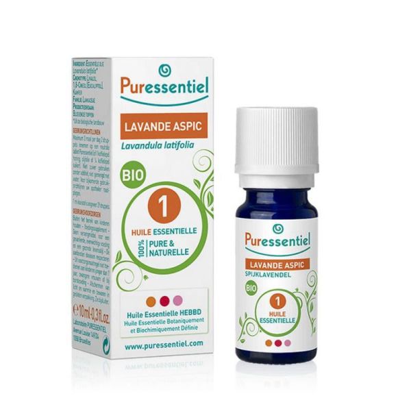 PURESSENTIEL BIO Lavande Aspic 10ml - Huile Essentielle Lavandula latifolia