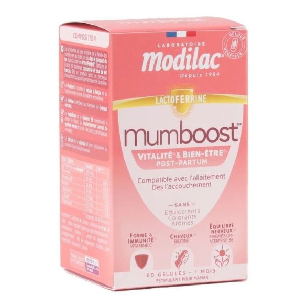 MODILAC MUMBOOST Vitalité & Bien-être post-partum 60 gélules / 1 mois