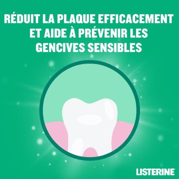Listerine Protection Dents et Gencives 500ml - Bain de Bouche Triple Action Dès 12 Ans