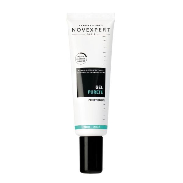 NOVEXPERT TRIO ZINC Gel Pureté Bio 30ml - Peaux à Imperfections Mixtes à Grasses