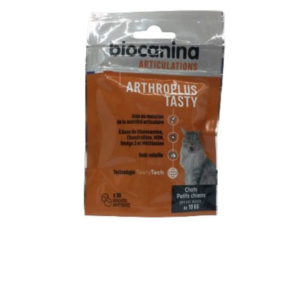 BIOCANINA ARTICULATIONS Arthroplus Tasty Chat Chiens -10kg 30 Bouchées Appétentes