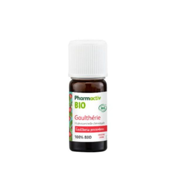 PHARMACTIV BIO Gaulthérie (Gaultheria proccumbens) Huile Essentielle 10ml - 100% Pure et Naturelle