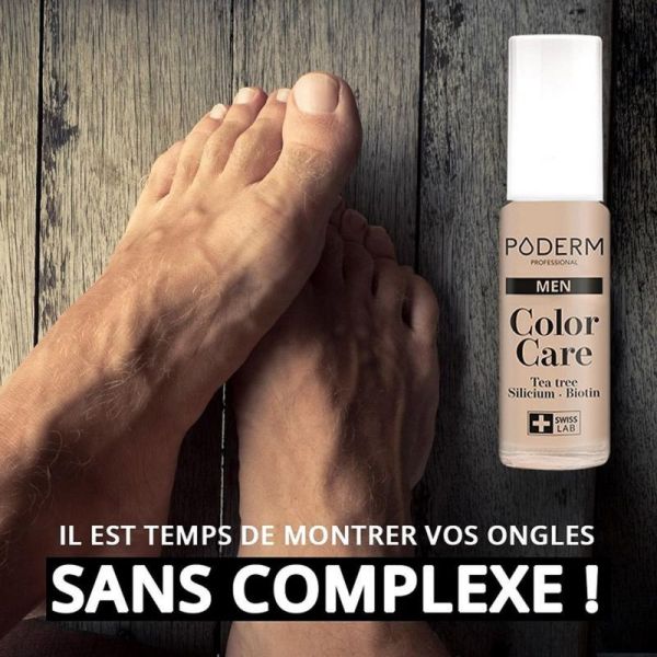 PODERM PROFESSIONAL Color Care Men Vernis Illusion Homme 8ml - Vernis à Ongles Tea Tree