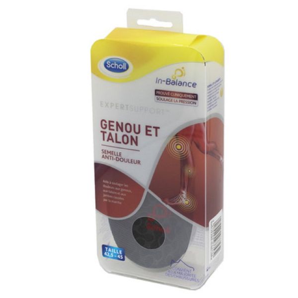 SCHOLL ExpertSupport In Balance Semelles Anti Douleur Genou et Talon - 1 Paire