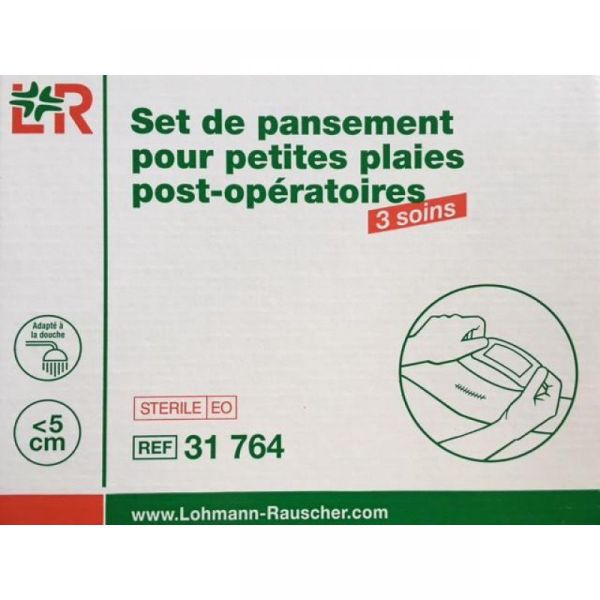 Set de Pansement pour Petites Plaies Post Opératoires Suturées non Infectées - Set de Permettant 3 S