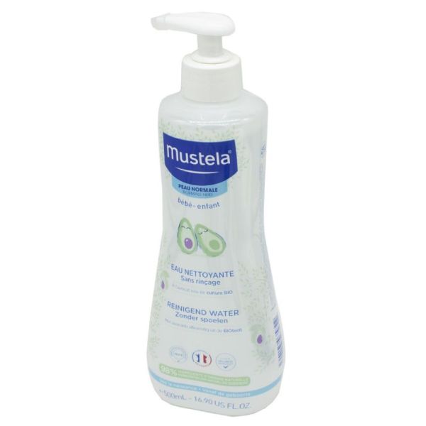 MUSTELA PEAU NORMALE Eau Nettoyante 500ml - Sans Rinçage - à l' Avocat Bio