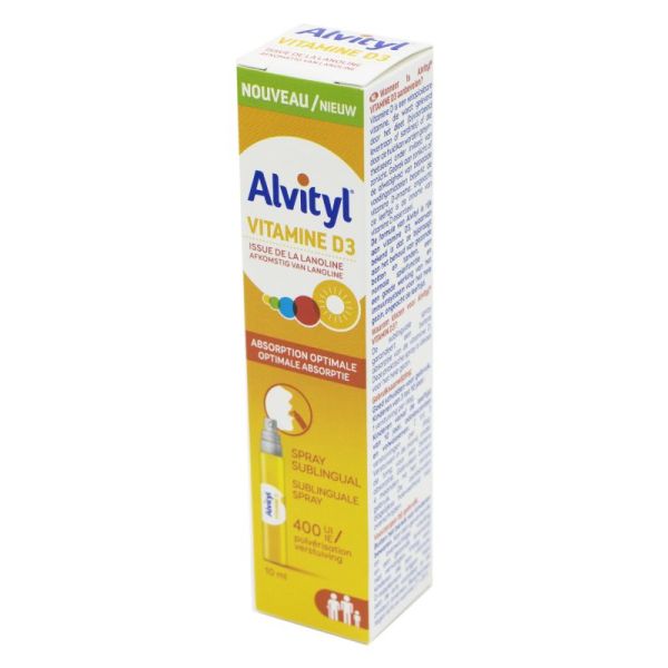 ALVITYL VITAMINE D3 Spray Sublingual 10ml - Défenses Immunitaires Dès 3 Ans