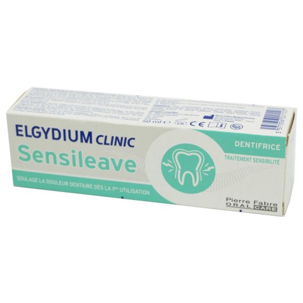 ELGYDIUM CLINIC Sensileave Dentifrice Traitement Sensibilité 50ml - Hypersensibilté Dentaire